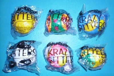 Whataburger 1996 - Krazy Kritters Hackey Sack Balls - Complete Set of 6 MIP - Image 1 of 4