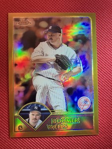 2003 Topps Chrome BOOMER WELLS Gold Refractor /449 SP Yankees Baseball Card 