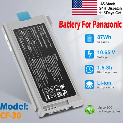9 Cells Battery CF-30 For Panasonic CF-VZSU46U CF-VZSU46R CF-VZSU46AU CF-VZSU71U - Image 1 of 4
