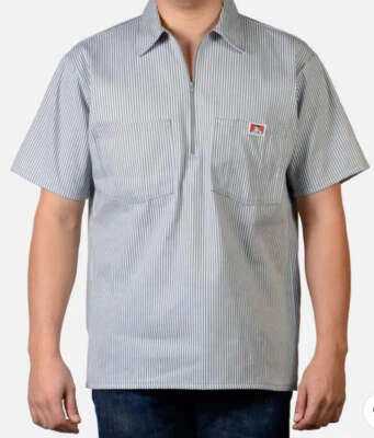 Ben Davis Short Sleeve Striped 1/2 Zip Shirt - Image 1 of 4