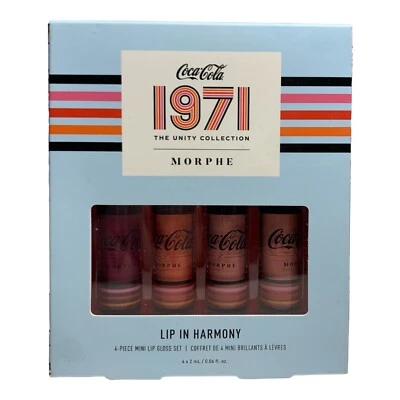 Morphe x Coca Cola 1971 Lip in Harmony 4 Pc Limited Edition Mini Gloss Set, NIB - Image 1 of 3