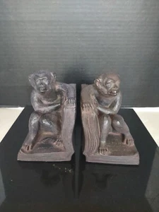 Vintage Monkey Resin  Bookends - Bombay Co.. Beautiful  - Picture 1 of 14