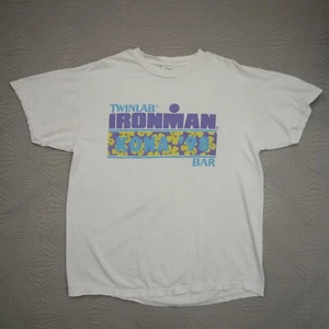 Vintage Hawaii Ironman Triathlon Tee T Shirt Men's Gym Workout White L Single - Picture 1 of 13