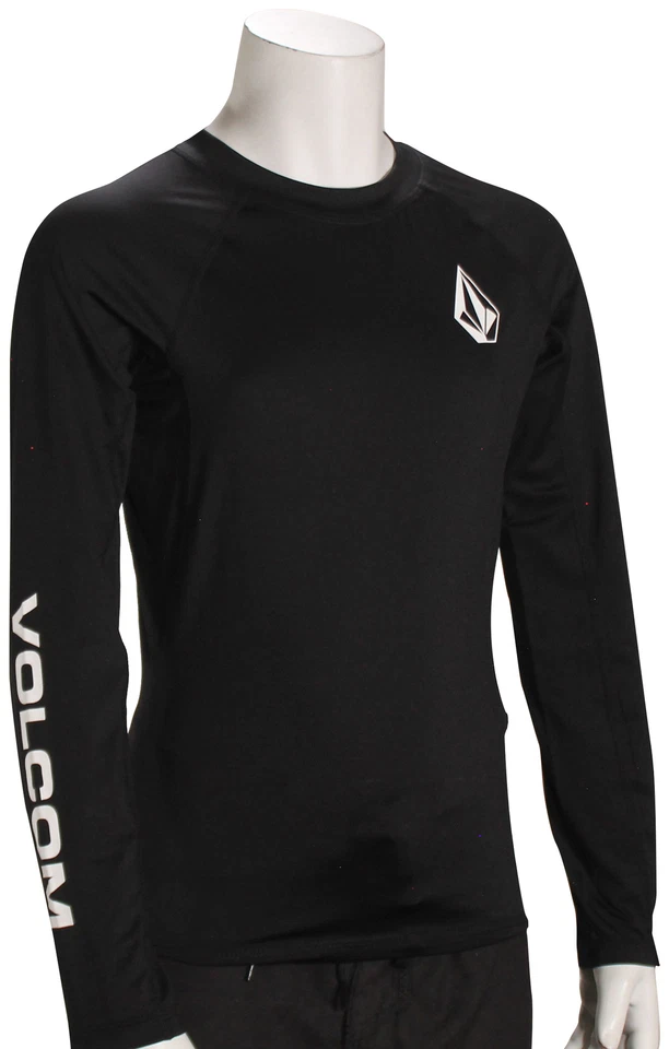 Volcom Boy's Lido LS Rash Guard - Black - New - Image 1 of 1