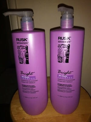 RUSK SHAMPOO BRIGHT HUGE 33.8 OZ HAIR SALON BEAUTY NEW BIG PAIR NEW LOT OF 2 USA - Image 1 of 4