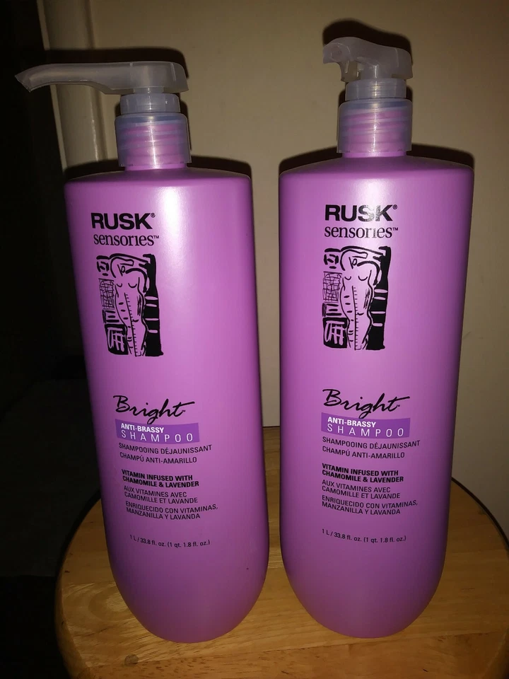RUSK SHAMPOO BRIGHT HUGE 33.8 OZ HAIR SALON BEAUTY NEW BIG PAIR NEW LOT OF 2 USA - Image 1 of 4