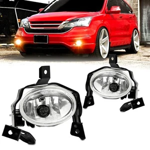 Fog Lights For 2010-2011 Honda CR-V Driving Lamps Clear Lens w/Switch Wiring B - Picture 1 of 8