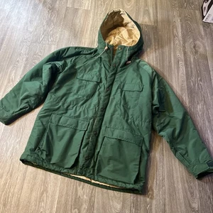 L.L. Bean Baxter State Parka Hooded Jacket Mens L Green USA Outdoor Vintage - Picture 1 of 12