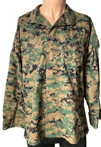 Military Shirt Mens Medium Short Blouse shirt USMC MARPAT Marines Airsoft - Picture 1 of 9