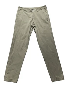 Lululemon Pants Mens 34 Khaki Commission Slim Fit Warpstreme Stretch Golf Travel - Picture 1 of 7