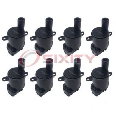 8 pc Hitachi Ignition Coils for 2001-2006 GMC Sierra 2500 HD 6.0L V8 Spark mi Foto 1 de 4