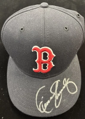 SOMBRERO DENNIS ECKERSLEY AUTOGRAFIADO/FIRMADO 2001 FLEER RED SOX 100 ANIVERSARIO Foto 1 de 3