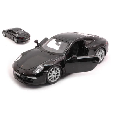 PORSCHE 911 991 CARRERA S 2011 BLACK 1:24 Burago Auto Stradali Modellino Nuovo - Immagine 1 di 3