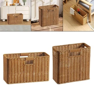 Japanese Woven Basket Woven Organizer Baby Item Storage Baskets Rectangle for - Picture 1 of 13