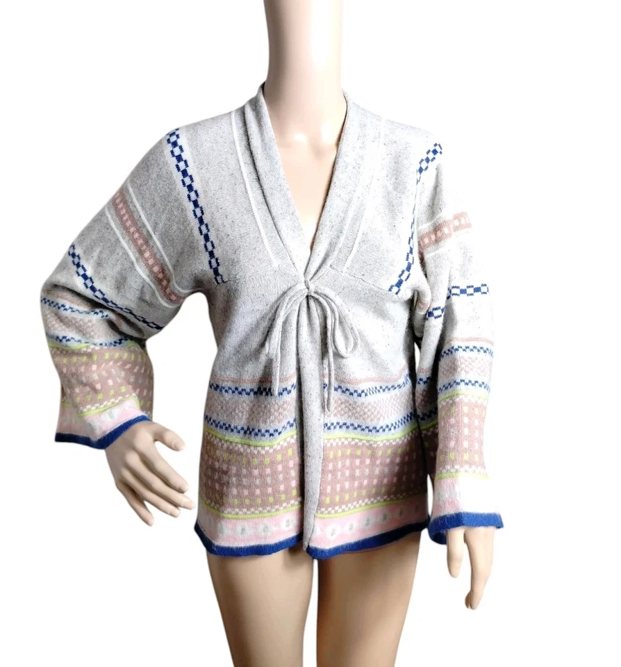 Cárdigan Suéter Sundance Para Mujer XS Cachemira Navia Kimono Suroeste Geométrico Foto 1 de 4