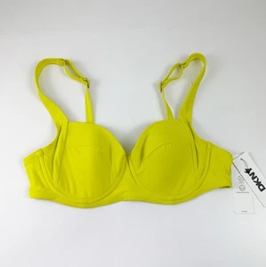 DKNY Balconette Bikini Oberteil Damen Medium Neongelb Schwimmen Neu mit Etikett NEU - Bild 1 von 10