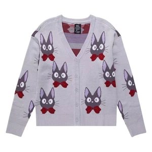 RARO Cárdigan Our Universe Studio Ghibli Kiki's Delivery Service Jiji Bowtie XS - Imagen 1 de 10