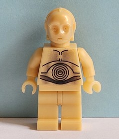 New Lego Star Wars C-3PO Minifigure  sw0010 Pearl Light Gold 10144 4475 7106
