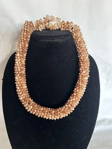 Tahiti-Tahitian , Rare Snail Cone Shells Necklace 18” - Picture 1 of 10