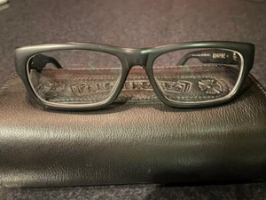 Chrome Hearts INFLATABLE DATE-A MBK Matte Black Frame Eyewear W/Case Used Japan - Picture 1 of 12