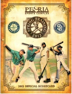 BASEBALL Scorecard (2012/ March 20) Spring Training PADRES ROCKIES Rosters OF2 - Picture 1 of 5