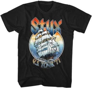 Styx USA Tour 1977 Come Sail Away With Me Men's T Shirt Rock Music Concert Merch - Picture 1 of 3