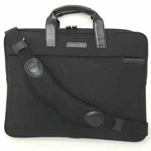 Sac à bandoulière Briggs & Riley Slim pour ordinateur portable noir nylon balistique - Photo 1/16