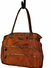 Franco Sarto  Crossbody Orange.  Shoulder Bag 3 Zipper Handbag Purse
