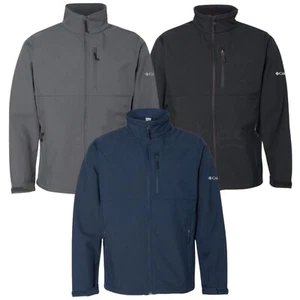 Columbia Sports - Mens S-XL, 2XL, 3XL, BLACK Soft Shell Jacket, Full Zip Coat - Picture 1 of 20
