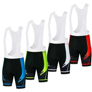 Men's Cycling Bib Tights Gel Padded Road Cycle Biking Bib Shorts Spandex S-5XL - Picture 1 of 12