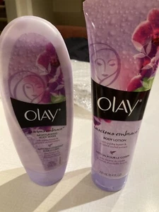 Olay Luminous Embrace Orchid Cleansing Bodywash 10 Oz  And Body Lotion 8.4 Oz - Imagen 1 de 4