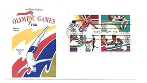 2048-51 13c Summer Olympics GAMM post card, block of 4, FDC - Picture 1 of 1