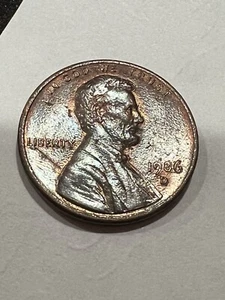 1986 D Lincoln Memorial Penny - Stempelriss Vorderseite mit Tonung - Bild 1 von 3