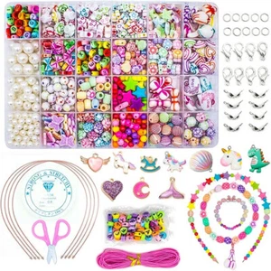 Children DIY Beads for Jewellery Bracelet Necklaces String Making Art_ 24 Colors - Picture 1 of 7