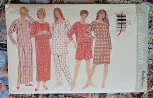 Butterick Sewing Pattern 4686 Nightshirt Pajamas Nightie Shorts Long Tee L, XL - Picture 1 of 2