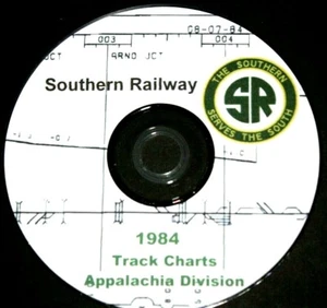 Southern Railway 1984 Appalachia Division Track Chart PDF Pages DVD - Picture 1 of 6