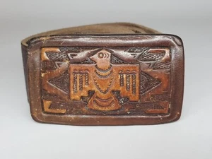 Vintage Südwestindianer Stil Leder Donnervogel Schnalle mit Gürtel Größe M - Bild 1 von 8