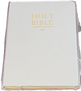 Holy Bible KJV White Faux Leather Soft Cover Classic Christian Scripture English - Picture 1 of 5