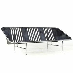 George Nelson for Herman Miller Mid Century Leather and Chrome Sling Sofa - Picture 1 of 9