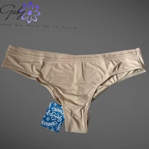 Free People Mesh Knickers Briefs Panties Tanga Pack of 1 Size L Nude - Picture 1 of 3