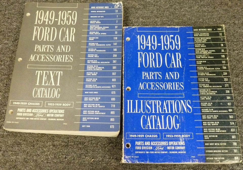 Ford Galaxie 1959 catálogo de piezas manual convertible Skyliner 500 Club Victoria Foto 1 de 1