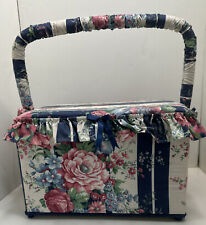 Sewing/Stitching/Basket Organizer Sewing Box Storage Floral Design Quilted