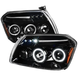 Para 05-07 Dodge Magnum BK Carcasa Brillante Proyector Halo Faro Lente Transparente - Imagen 1 de 3