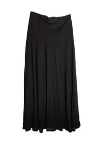 Vintage Jean Muir Maxi Skirt Sheer Black Size 8 - Picture 1 of 10