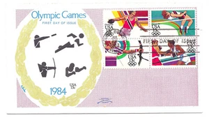 2048-51 13c Summer Olympics Colonial, block of 4, FDC  - Picture 1 of 1