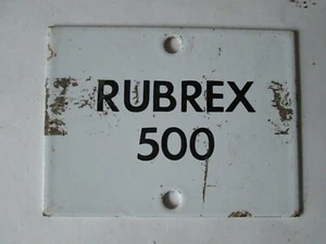 Placa marcadora de tanque de gasolina Rubrex 500... Esso.Power benzole. Carcasa. - Imagen 1 de 1
