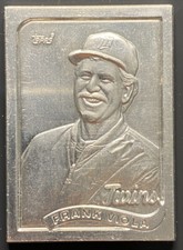 1989 Topps Gallery of Champions Frank Viola Aluminum Metal Mini Card Twins