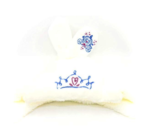 Disney Cinderella Baby Plush Hat w/Matching Mitts,White,0-6m