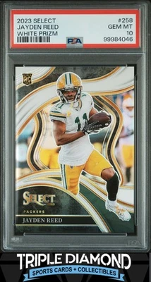 Panini Select Jayden Reed Rookie Club Level White Prizm #01/35 PSA 10 A947 2023 Foto 1 de 2