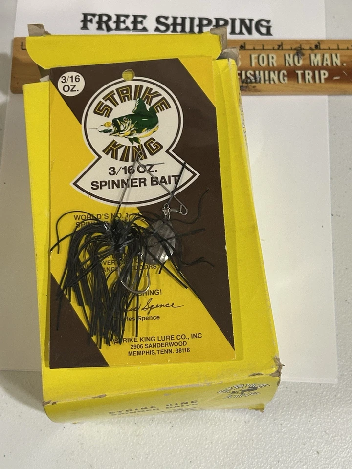 LOT OF 12 Vintage Strike King Spinnerbaits IN DEALER BOX Fishing Lures 3/16 SIZE - Image 1 of 4